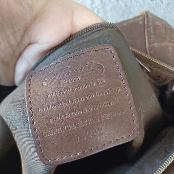 Fossil Shoulder Brown Bag Vintage KeyPer - Picture 2 of 7